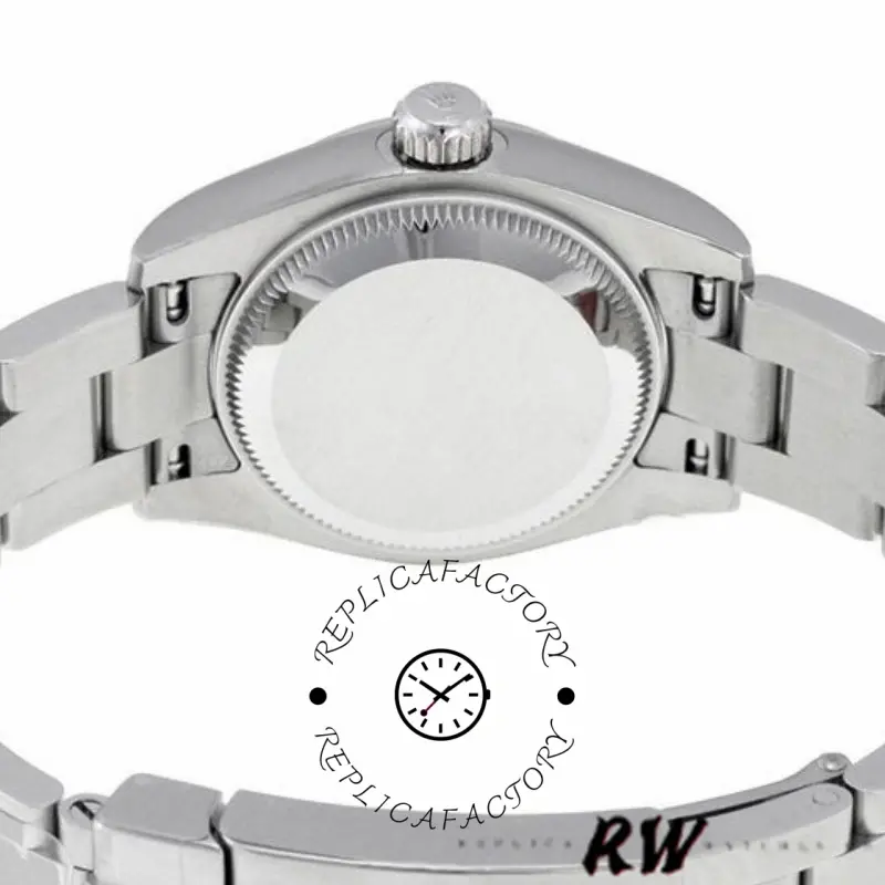 Rolex Oyster Perpetual 176200 Rhodium Grey Roman Numeral Dial 26mm Lady Replica Watch