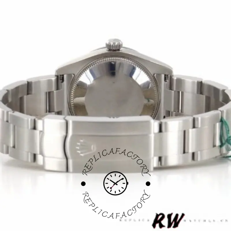 Rolex Oyster Perpetual 177210 Black Dial Stainless Steel 31mm Lady Replica Watch