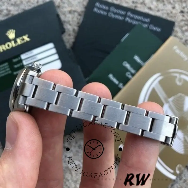 Rolex Oyster Perpetual 176200 Silver Index Stainless Steel 26mm Lady Replica Watch