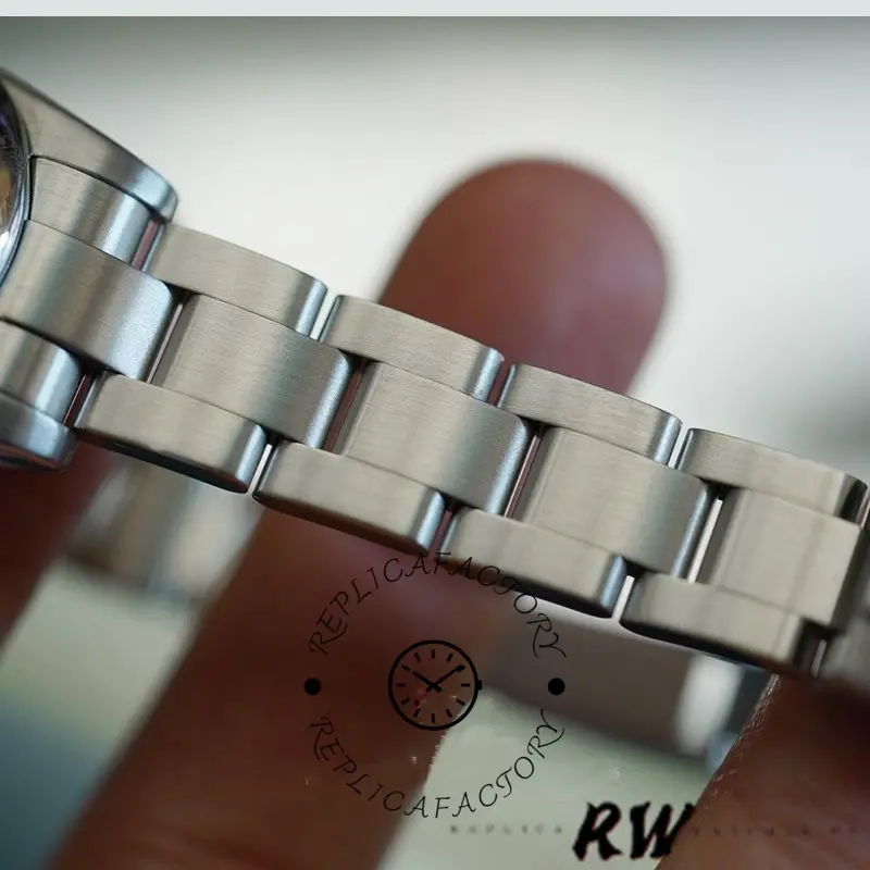 Rolex Oyster Perpetual 176200 Stainless Steel Blue Index Dial 26MM Lady Replica Watch