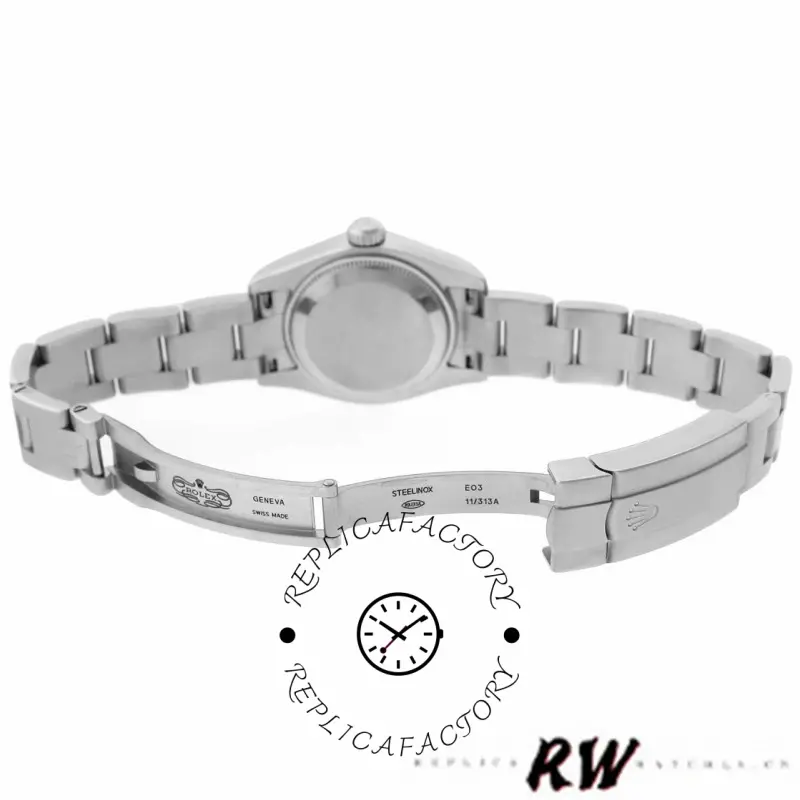 Rolex Oyster Perpetual 177210 Stainless Steel White Dial 31mm Lady Replica Watch