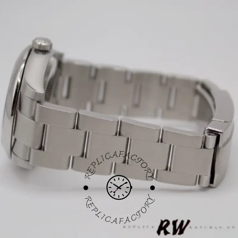 Rolex Oyster Perpetual 177200 White Dial Blue Roman Oyster Bracelet 31mm Lady Replica Watch