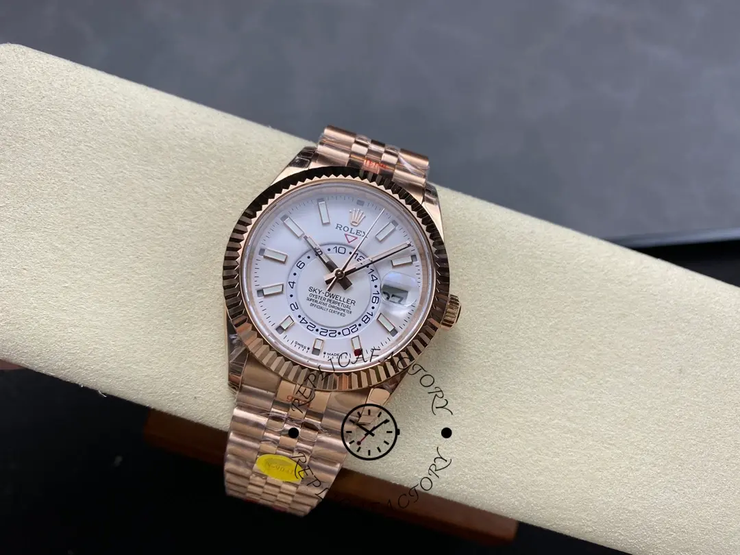 Rolex Sky Dweller 42mm Intense White Dial Fluted Bezel Jubilee Bracelet m336935 0007