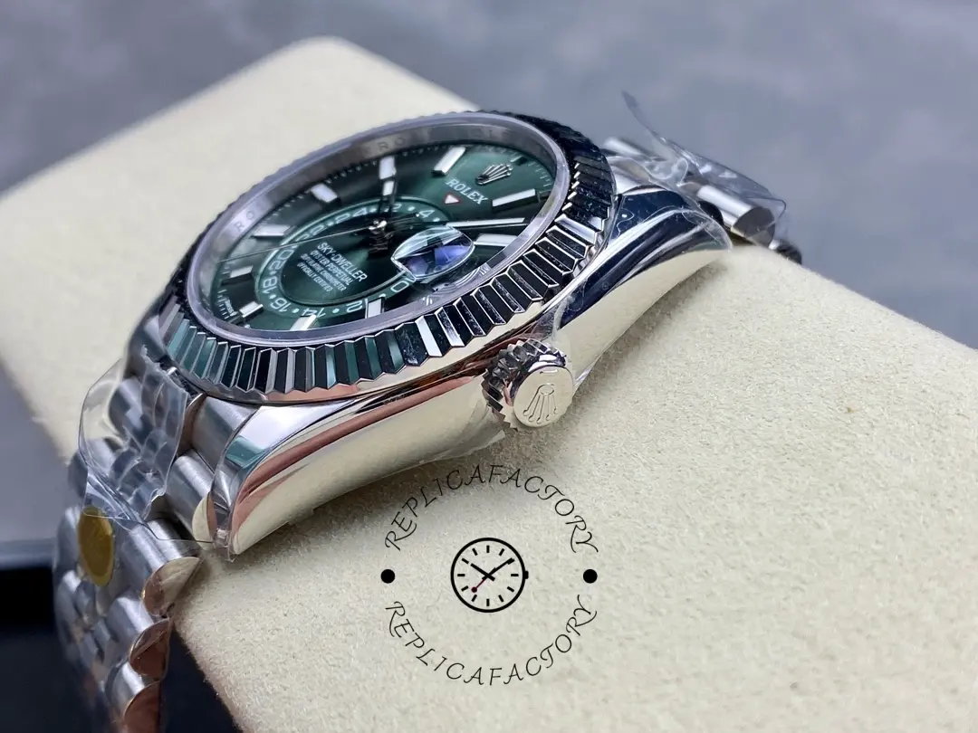 Rolex Sky Dweller 42 White Gold Fluted Bezel 336934 0002 Men's Watch