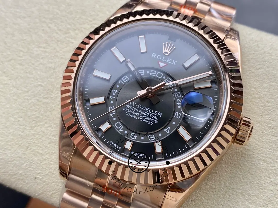 Rolex Sky Dweller 42mm Everose Gold and Slate Grey Dial M336935-0008