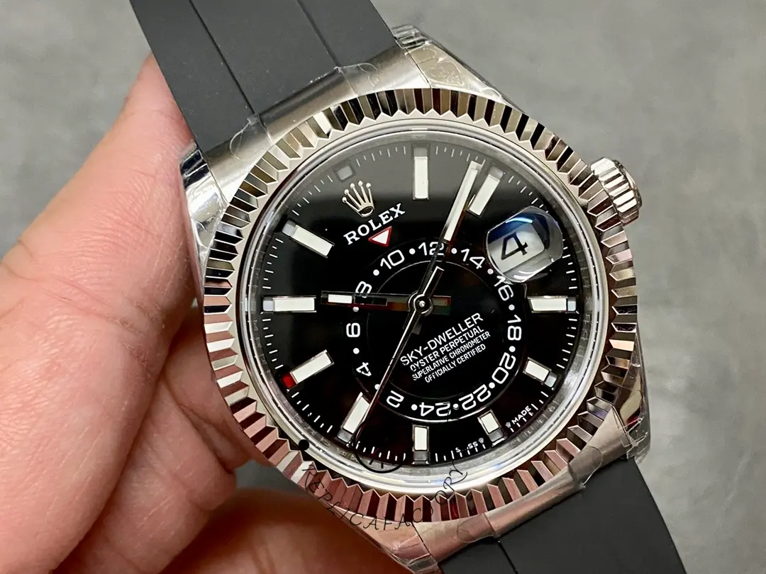 Rolex Sky Dweller 42 White Gold Black Dial M336239 0002 Men's Watch
