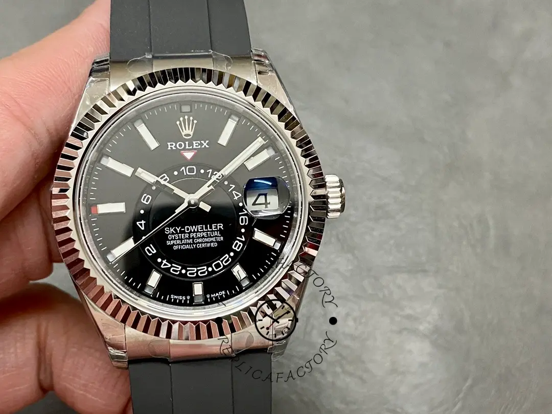 Rolex Sky Dweller 42 White Gold Black Dial M336239 0002 Men's Watch