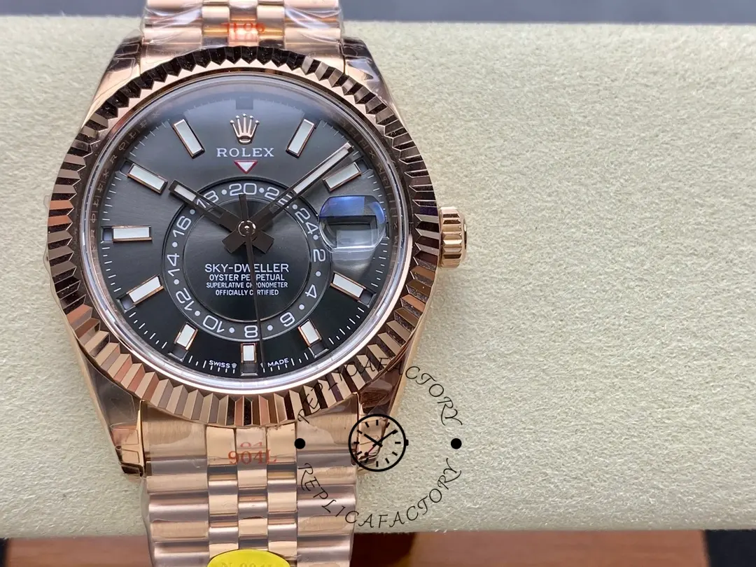 Rolex Sky Dweller 42mm Everose Gold and Slate Grey Dial M336935-0008