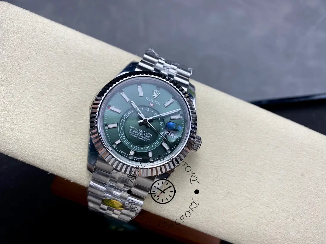 Rolex Sky Dweller 42 White Gold Fluted Bezel 336934 0002 Men's Watch