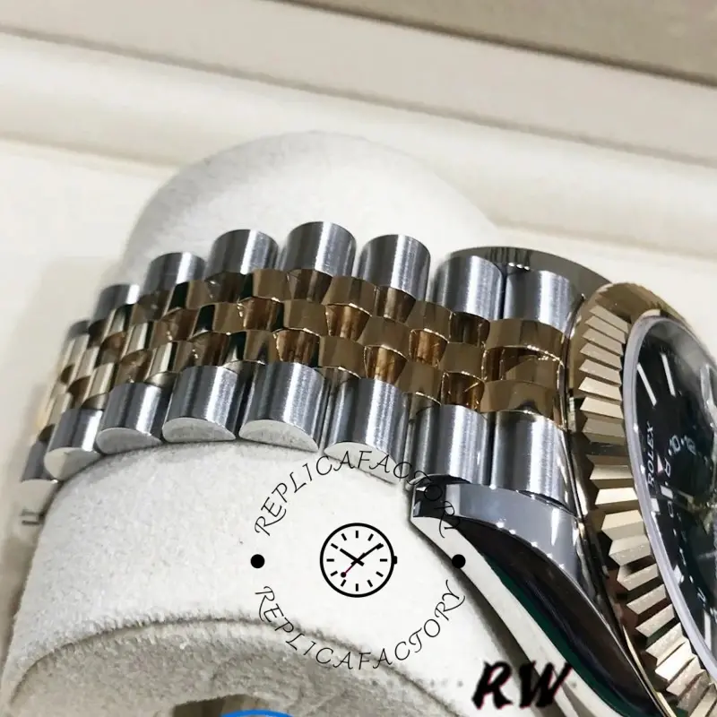 Rolex Sky-Dweller 326933 Stainless Steel Yellow Gold Black Dial 42MM Mens Replica Watch