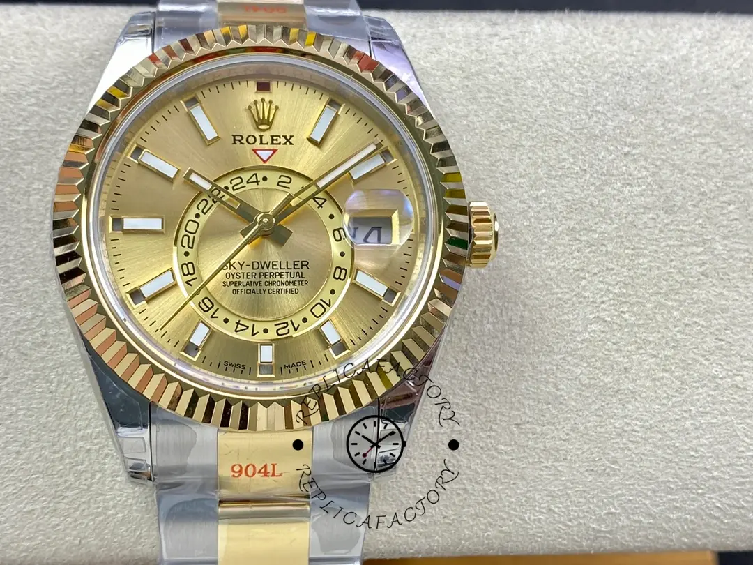 Rolex Sky Dweller Champagne Dial Yellow Gold 336933 0001 42mm