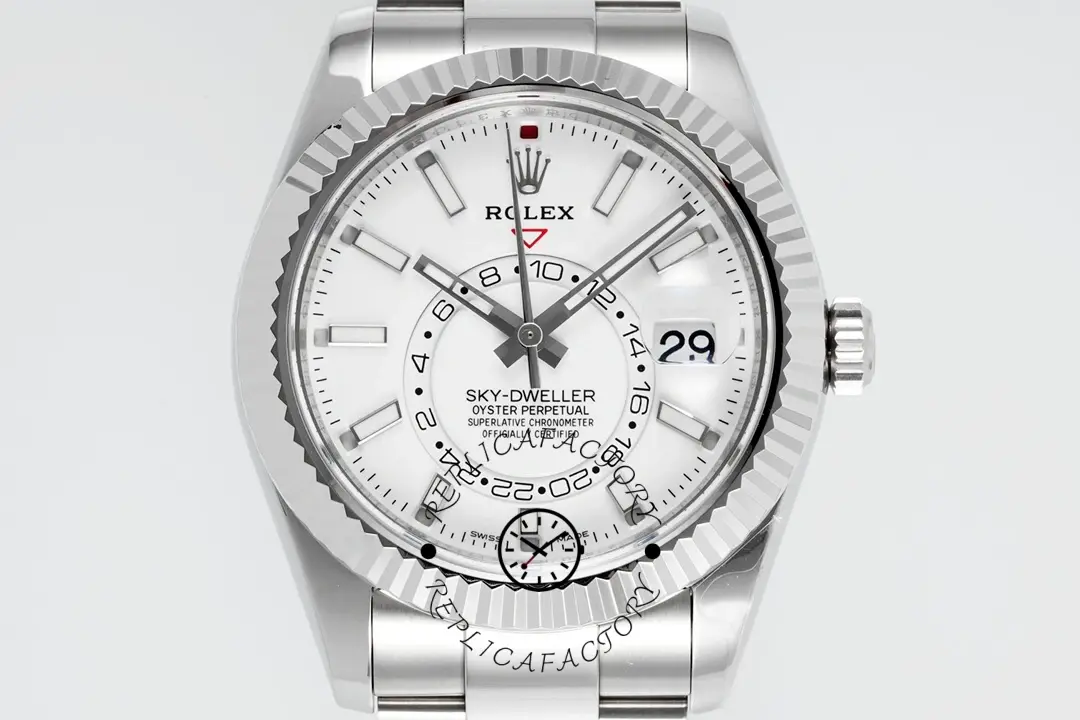 Rolex Sky-Dweller 326934 Stainless Steel White Dial 42MM Replica Watch