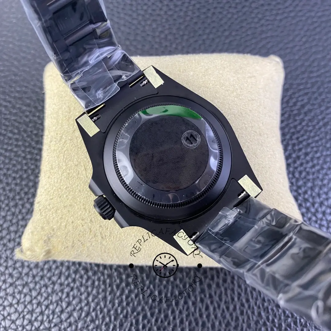 Rear caseback view of Rolex Submariner DIW 116610LB showing solid back design.