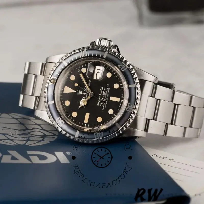 Rolex Submariner 1680 Stainless Steel Case Black Dial 40mm Mens Replica Watch
