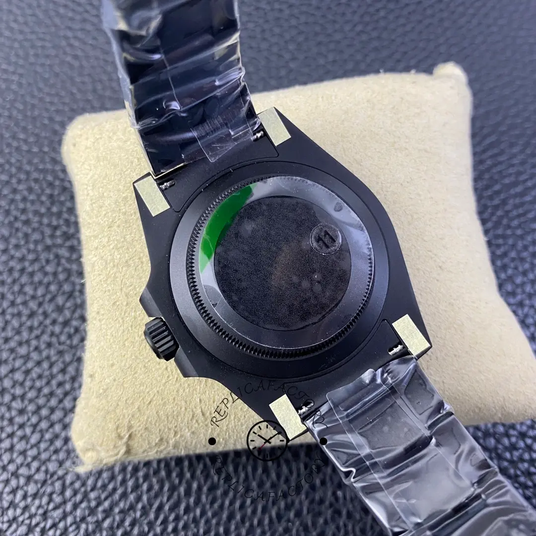 Caseback view of Rolex Submariner 116610LV showing back and strap attachment points.