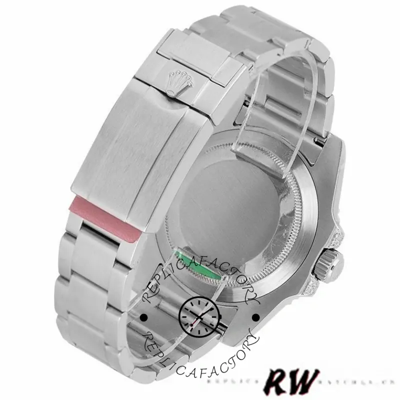 Rolex Submariner 116610LN, caseback view showing solid back and bracelet end links.