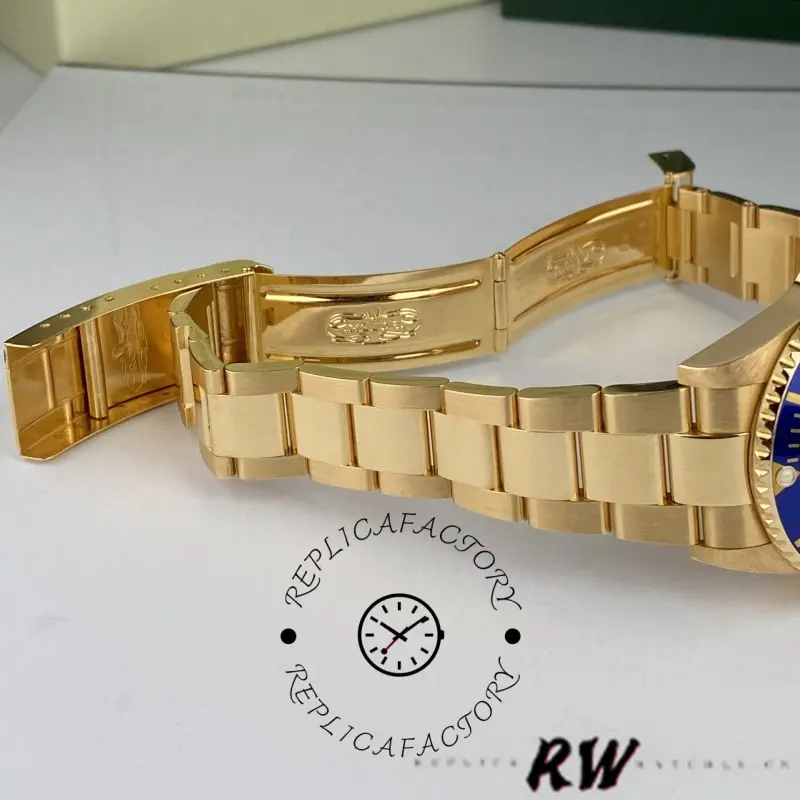 Rolex Submariner 16618 Serti Dial Blue Bezel 40mm Mens Replica Watch