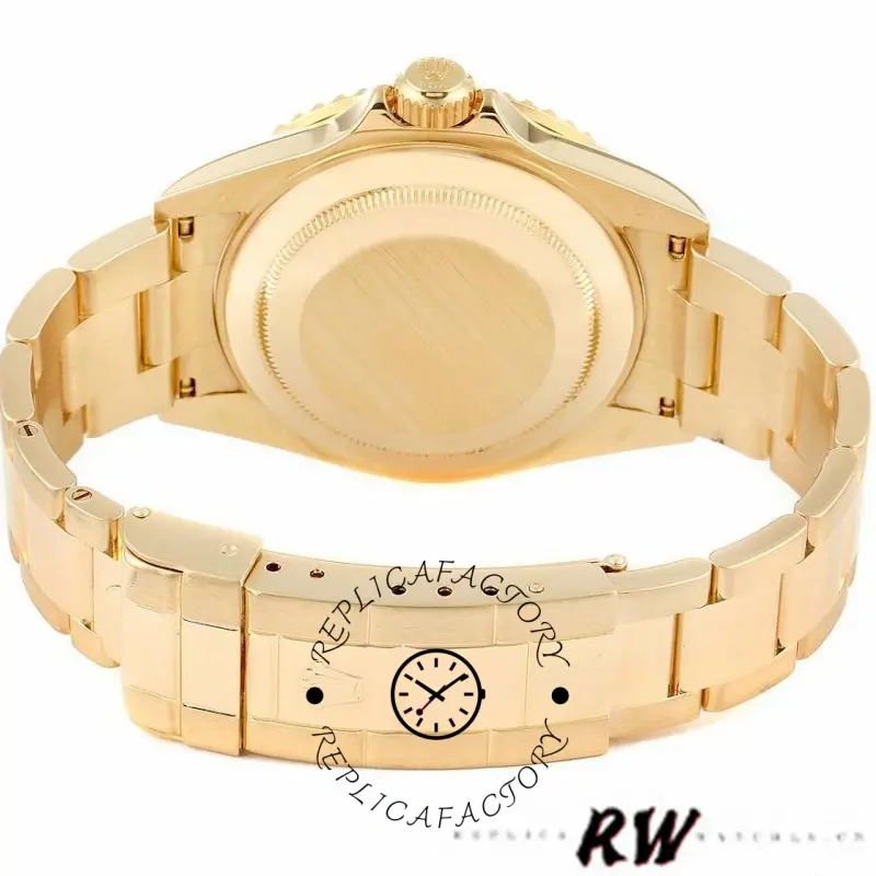 Rolex Submariner 16618 Yellow Gold Blue Dial 40mm Mens Replica Watch