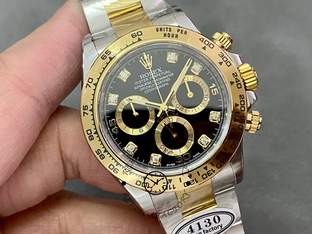 Rolex Daytona Black Dial Two Tone Oyster 116503 40mm Men's Watch