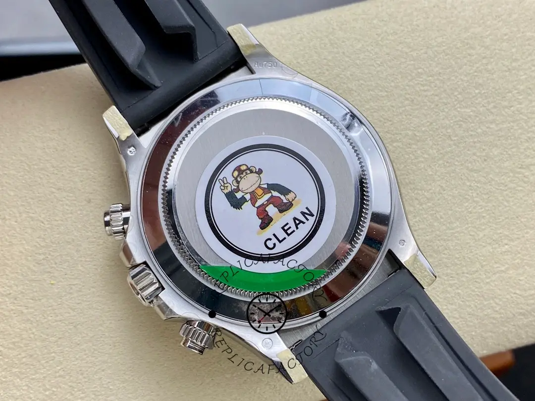 Rolex Daytona 116519, caseback view showing engraved back.