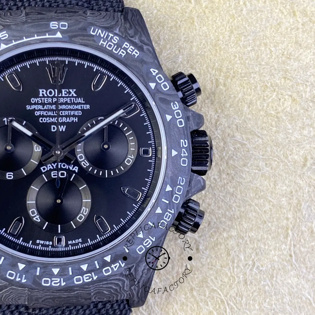 Rolex Daytona DIW Black Carbon Case Black Dial Nylon Strap 40mm Limited Edition