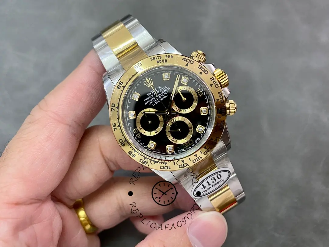 Rolex Daytona Black Dial Two Tone Oyster 116503 40mm Men's Watch