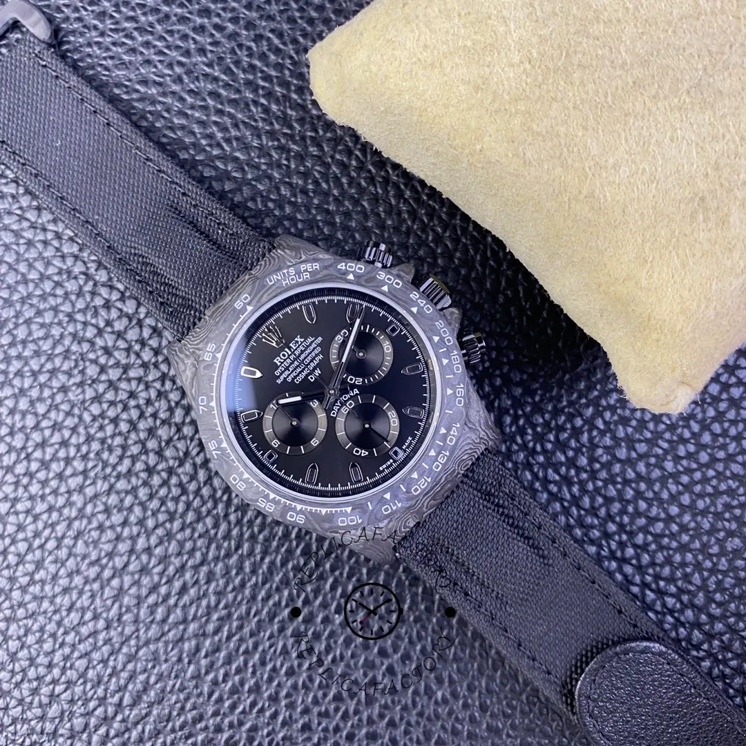 Rolex Daytona DIW Black Carbon Case Black Dial Nylon Strap 40mm Limited Edition
