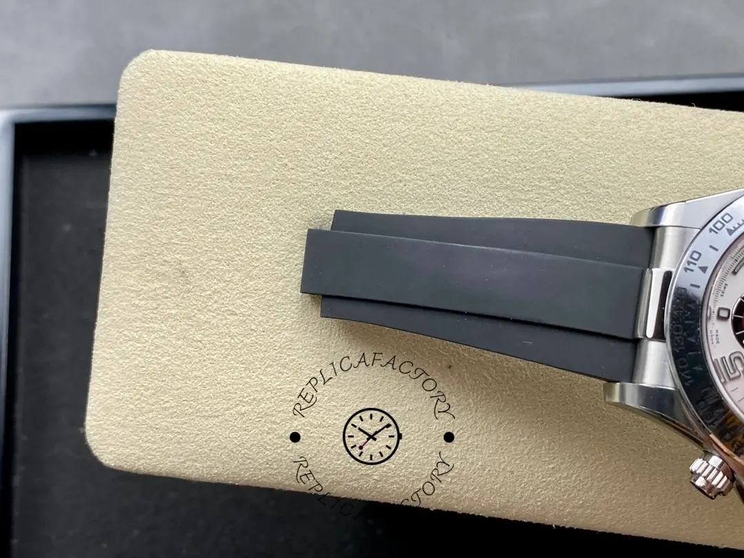 Rolex Daytona 116519, strap end detail close-up.