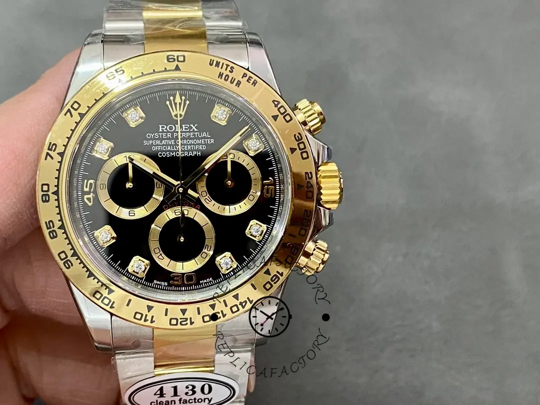 Rolex Daytona Black Dial Two Tone Oyster 116503 40mm Men's Watch