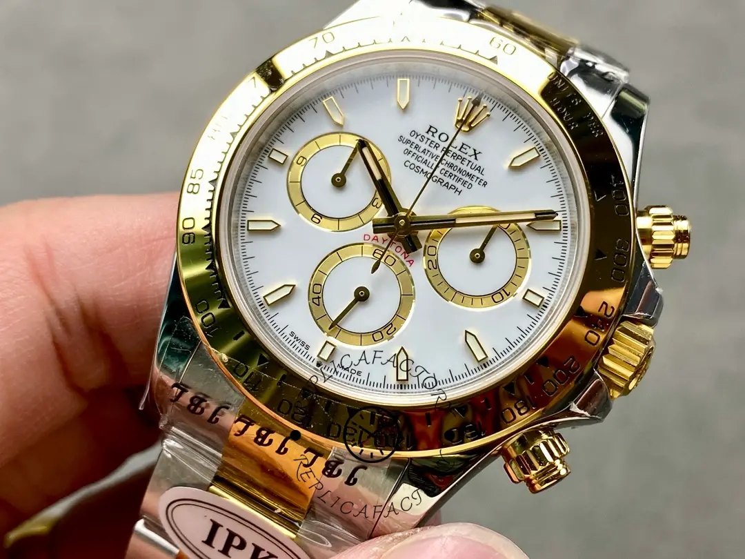 Rolex Two Tone Daytona 126503 White Dial Replica Watch