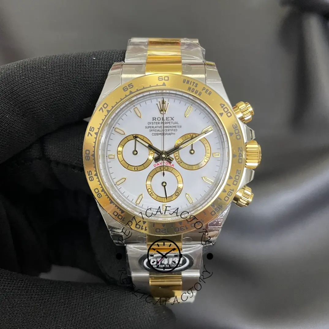 Rolex Two Tone Daytona 126503 White Dial Replica Watch