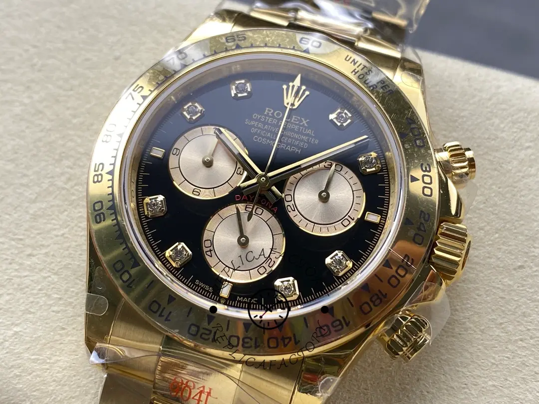 Rolex Daytona Cosmograph 126508 0003 Yellow Gold Black Dial Replica Watch