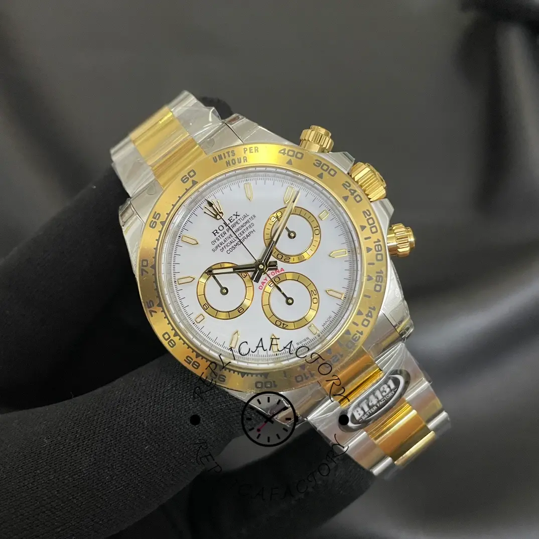 Rolex Two Tone Daytona 126503 White Dial Replica Watch