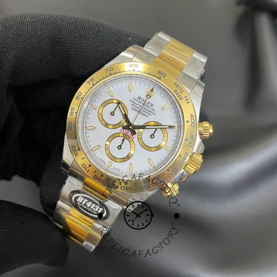 Rolex Two Tone Daytona 126503 White Dial Replica Watch