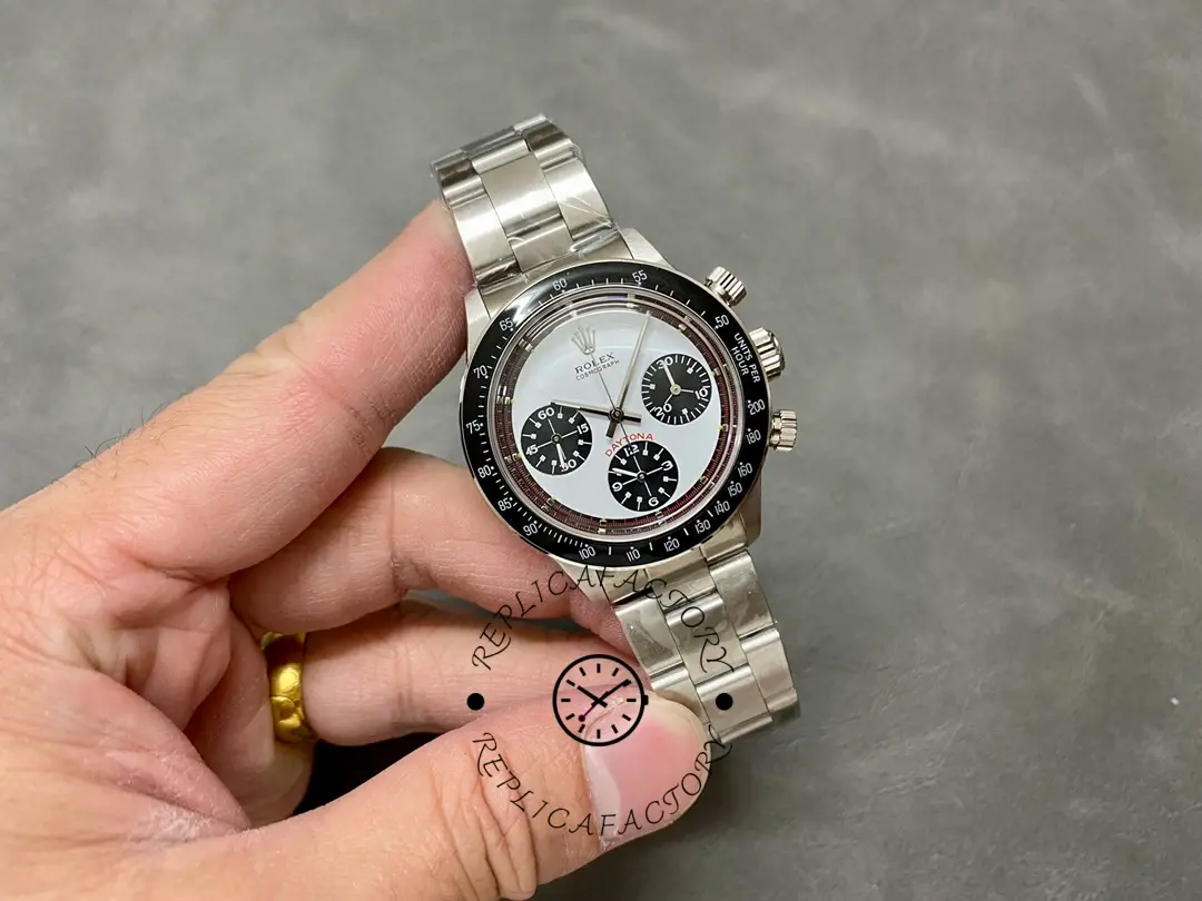 Rolex Daytona 6241 White Exotic Paul Newman Dial Mens Replica Watch