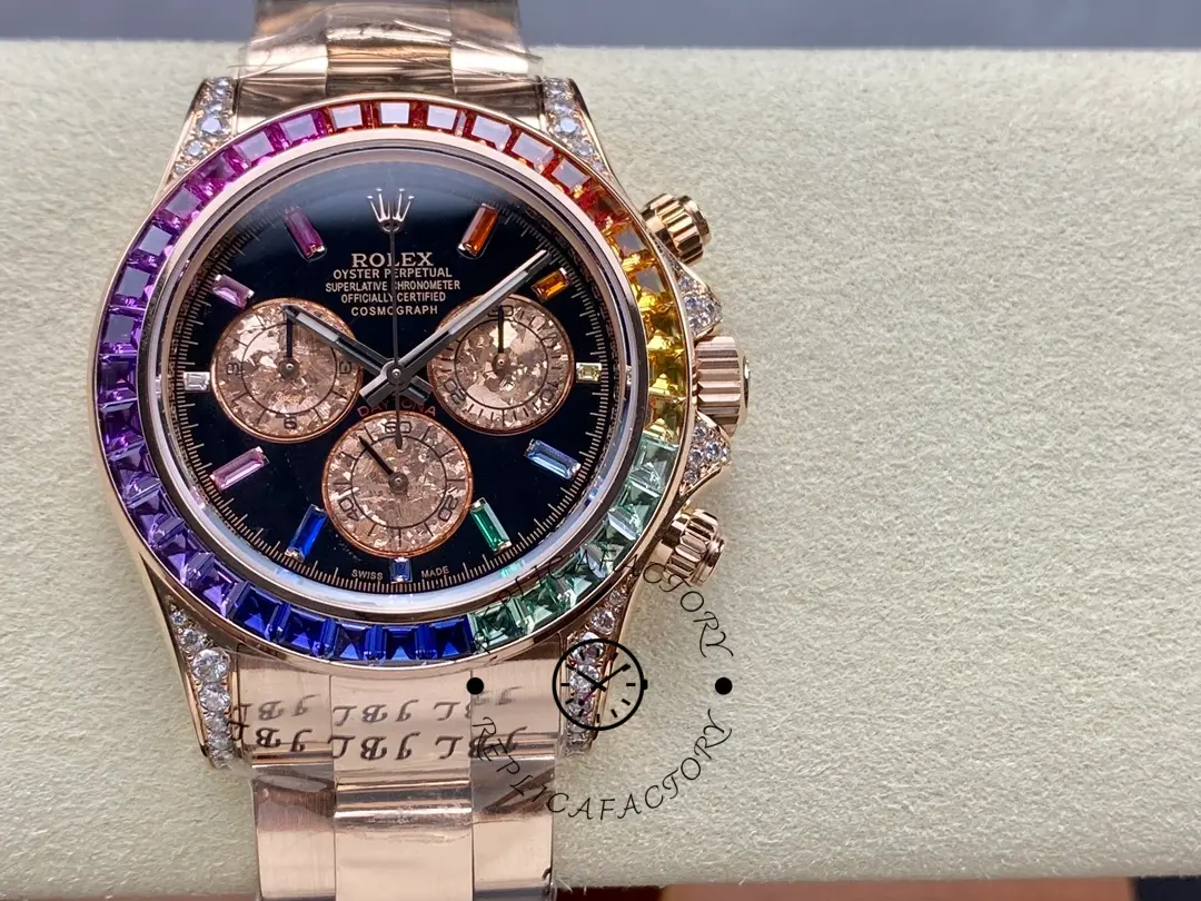 Rolex Cosmograph Daytona 40mm Black Sapphire Rainbow Dial 116595RBOW