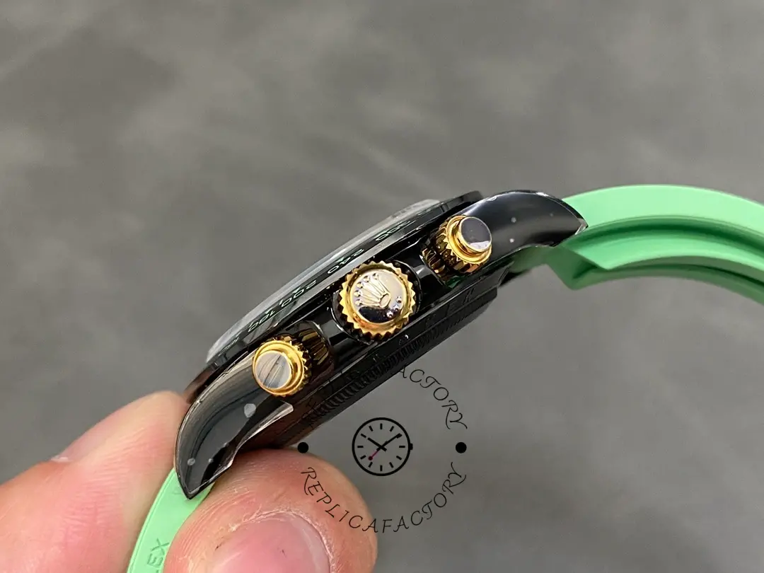 Rolex Daytona PVD Ceramic Bezel GET Best Edition Green Rubber Strap