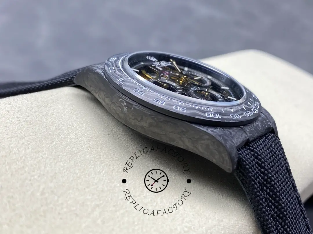 Rolex Daytona DIW Carbon Fiber Skeleton Black Replica Watch