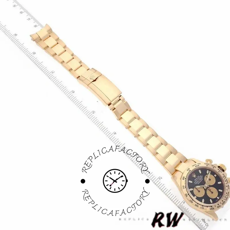Rolex Daytona 116508 Yellow Gold Black Dial 40MM Mens Replica Watch