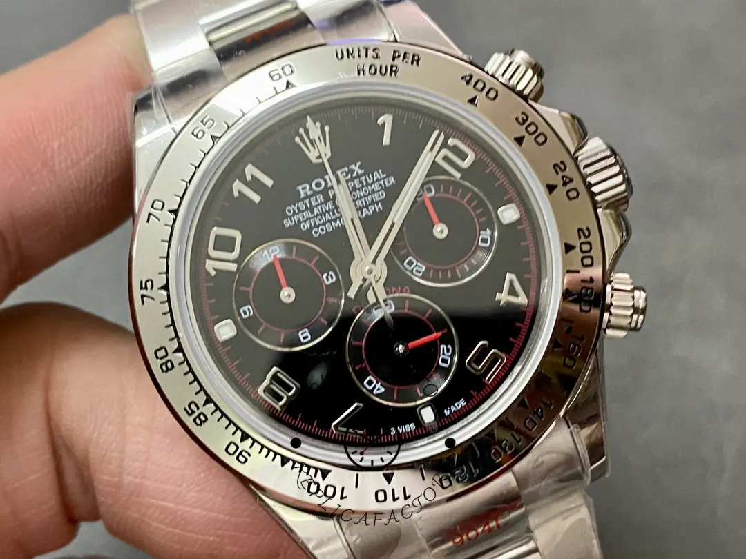 Rolex Cosmograph Daytona 116509 Black Arabic Dial White Gold 40MM Mens Replica Watch