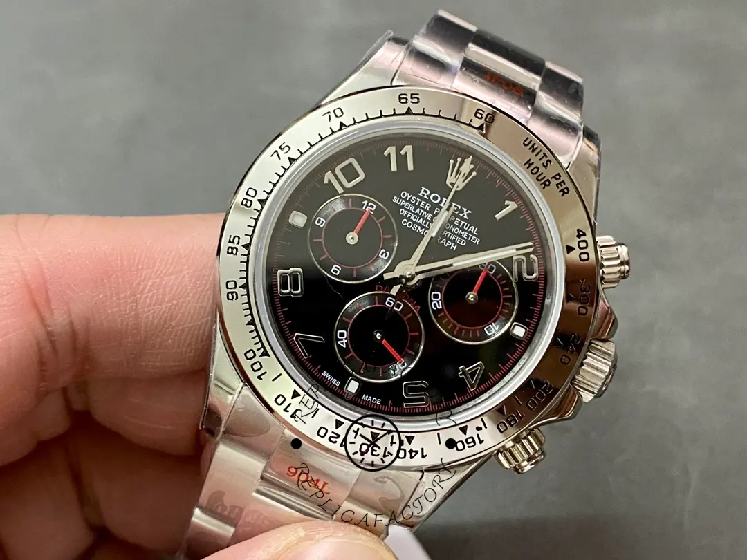 Rolex Cosmograph Daytona 116509 Black Arabic Dial White Gold 40MM Mens Replica Watch