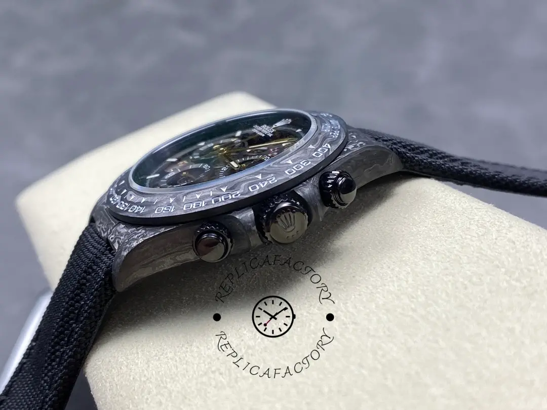 Rolex Daytona DIW Carbon Fiber Skeleton Black Replica Watch