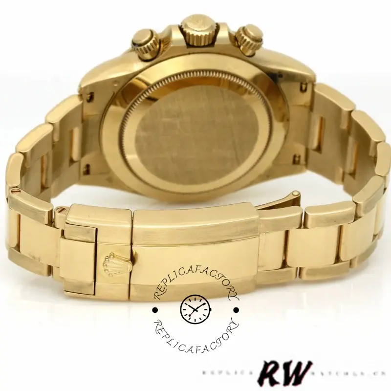 Rolex Daytona 116508 Yellow Gold Black Mother Of Pearl Dial 40MM Mens Replica Watch