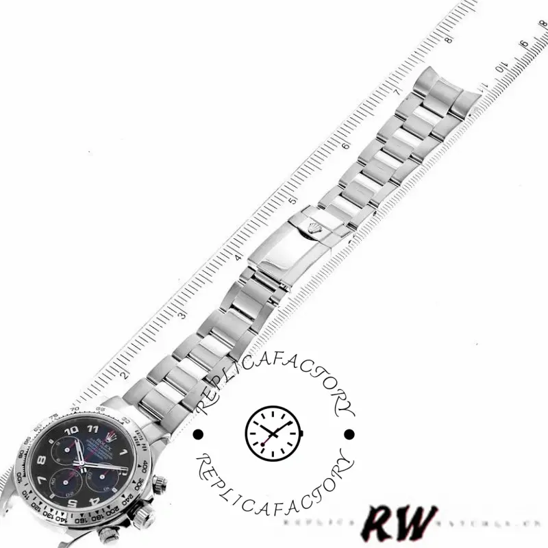 Rolex Cosmograph Daytona 116509 Black Arabic Dial White Gold 40MM Mens Replica Watch