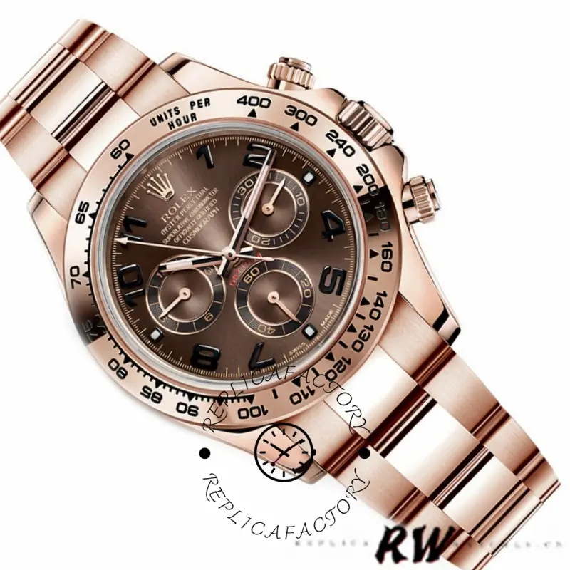 Rolex Daytona m116505 Everose Gold Brown Dial 40MM Mens Replica Watch