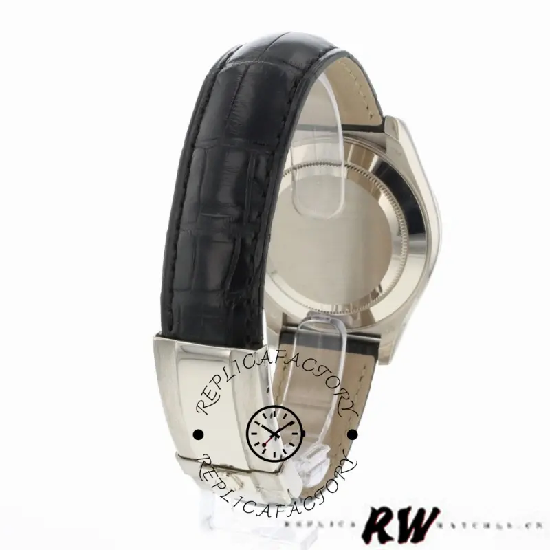 Side profile of Rolex Cosmograph Daytona 116589 showing case thickness and leather strap curve.