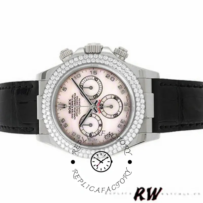 Front view of Rolex Daytona 116589 on black strap showing full dial layout and bezel.