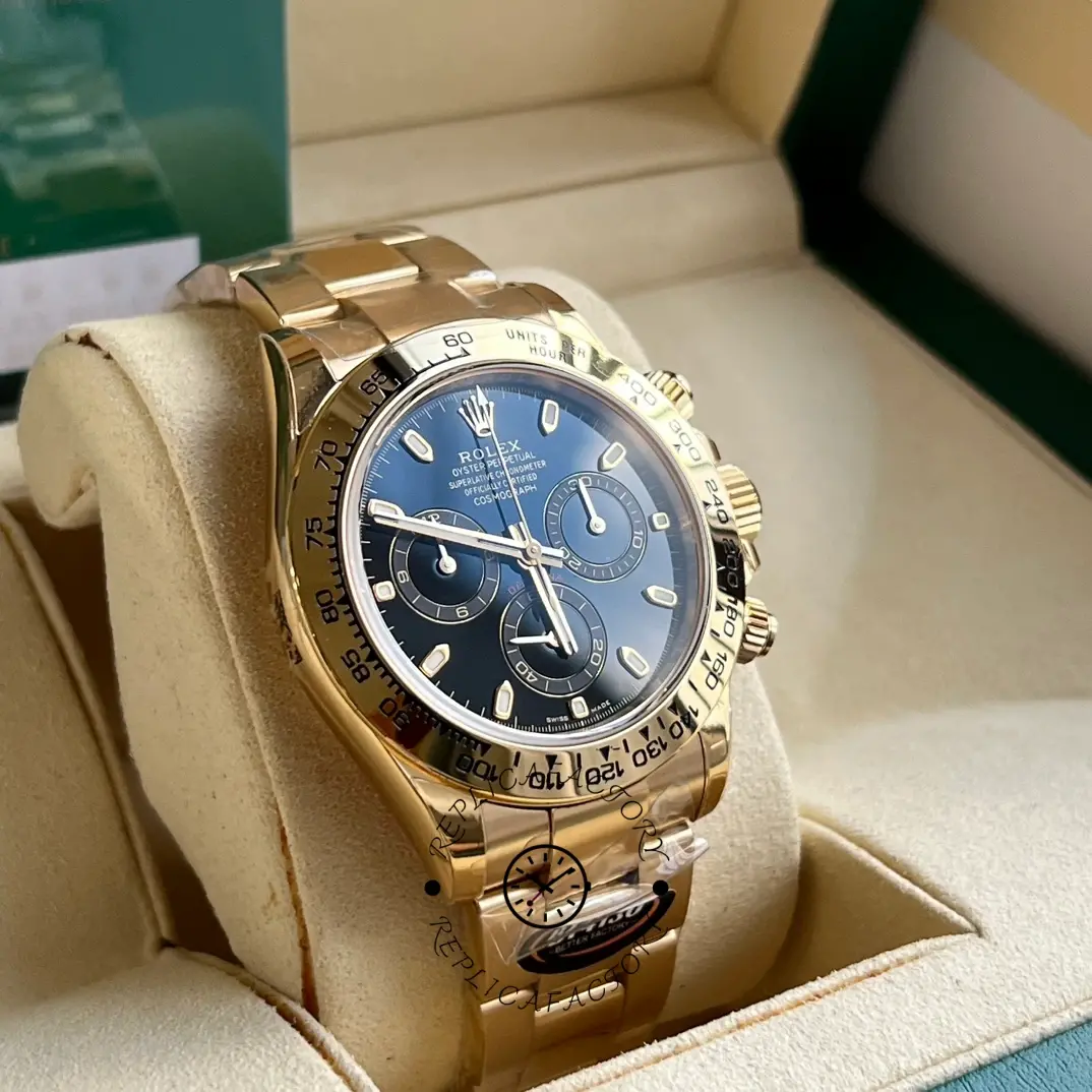 Rolex Daytona 116508 Yellow Gold Black Index Dial 40MM Mens Replica Watch