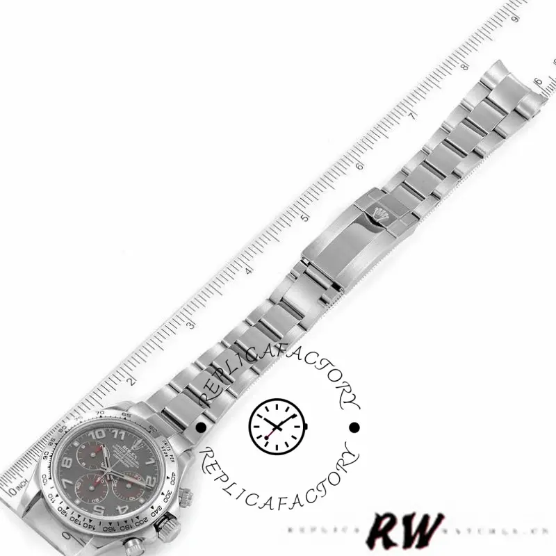 Rolex Cosmograph Daytona 116509 Gray Arabic Dial White Gold 40MM Mens Replica Watch