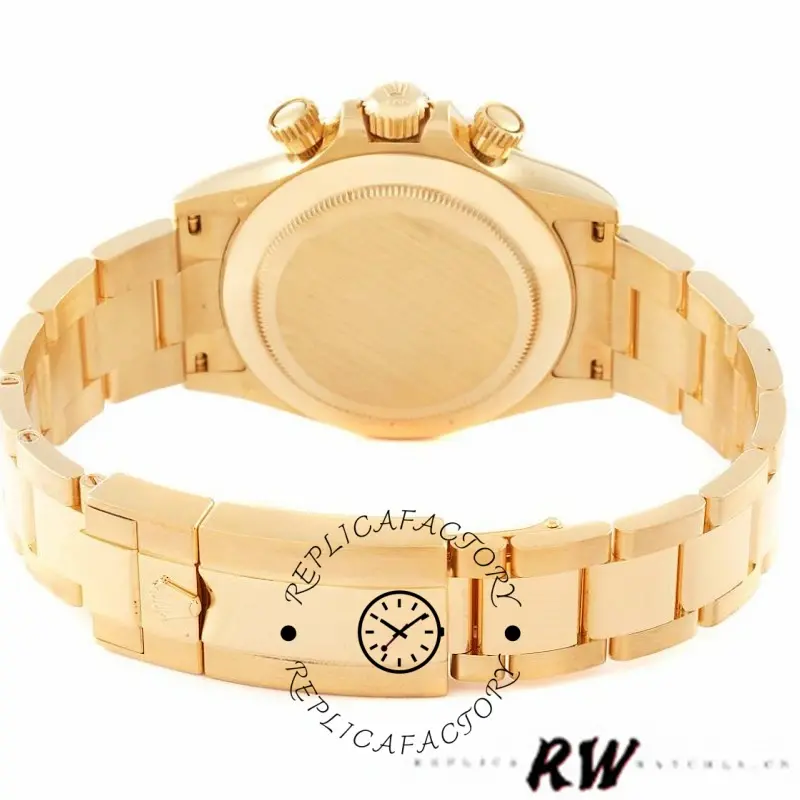 Rolex Daytona 116508 Yellow Gold Champagne Diamond Dial 40MM Mens Replica Watch